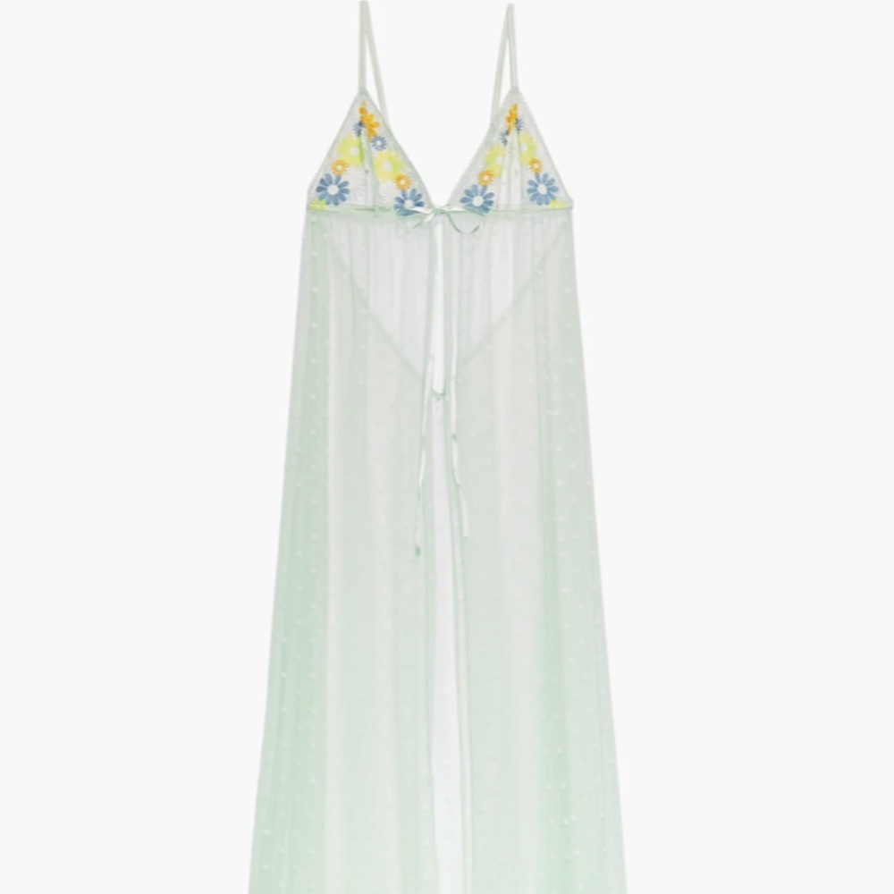 Savage X Fenty Free Spirit Floral Embroidered Night Slip - NEW - NWT